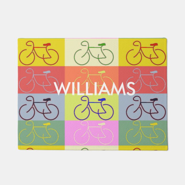 Paillasson Multi-Vélo - Gris, Jaune, Vert, Rouge (Devant)