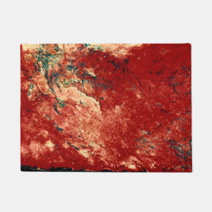 Paillasson Mur Rocher Peint Rouge