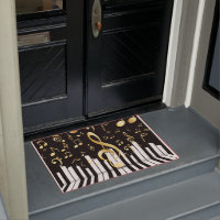 Music Note Clés de piano Gold Luxury