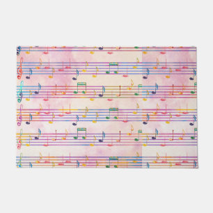 Paillasson Musique multicolore colorée Note musicienne