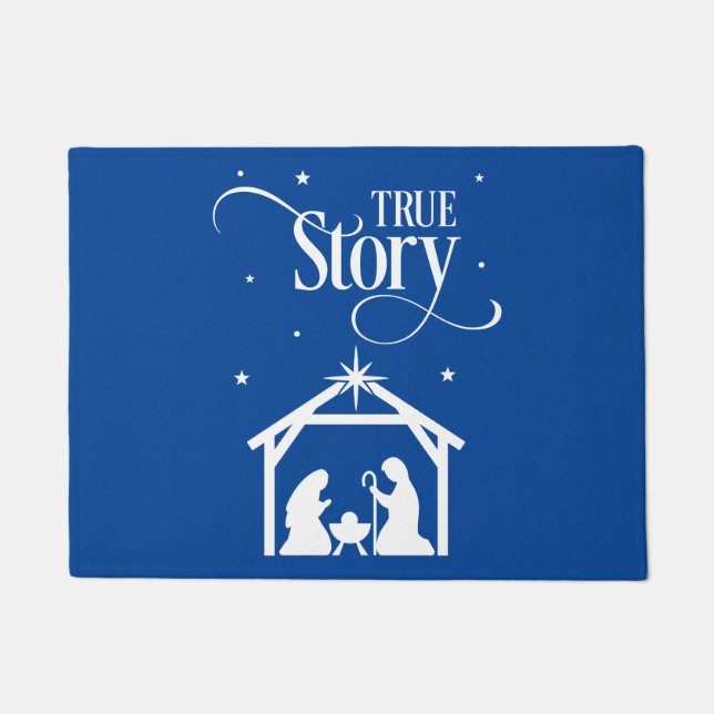 Paillasson Nativité True Story Noël (Devant)