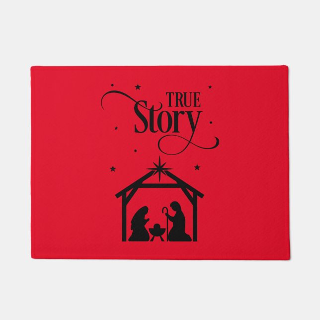 Paillasson Nativité True Story Noël (Devant)