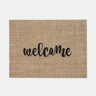 Paillasson Natte bienvenue de toile de jute