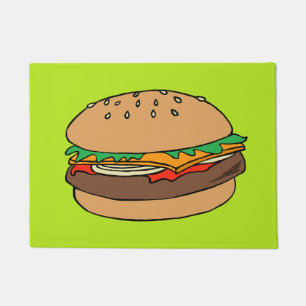 Paillasson Natte de coutume de cheeseburger