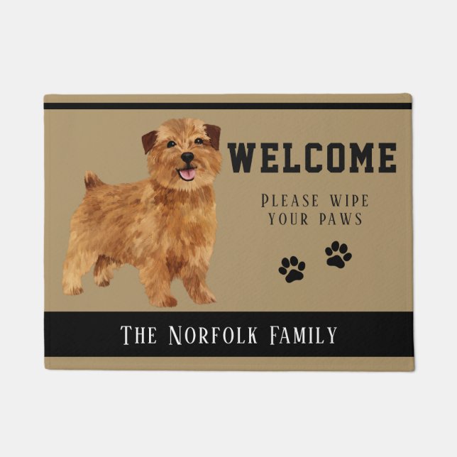 Paillasson Natte de Norfolk Terrier (Devant)