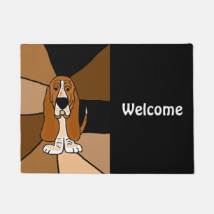 Paillasson Natte drôle d'accueil de chien de Basset Hound