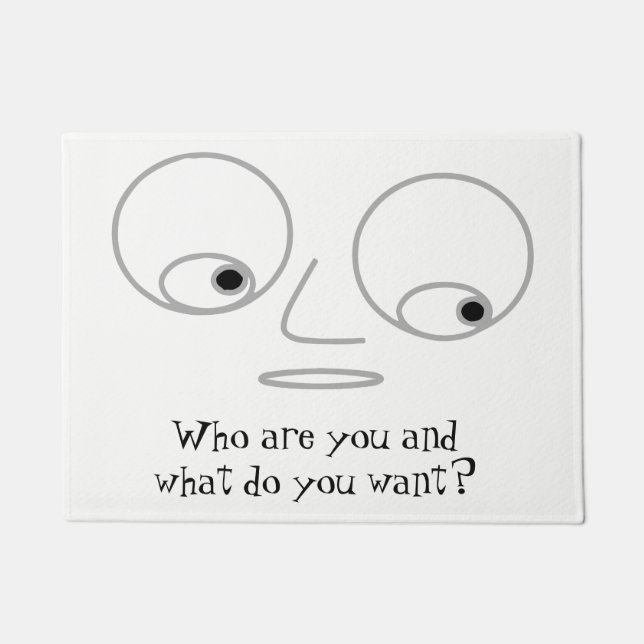 Paillasson Natte grossière de conception hilare de visage (Devant)