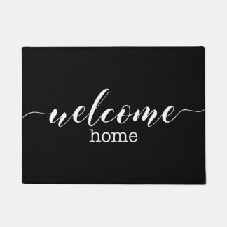 Paillasson Natte noire à la maison bienvenue