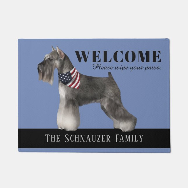 Paillasson Natte personnalisable de Schnauzer (Devant)