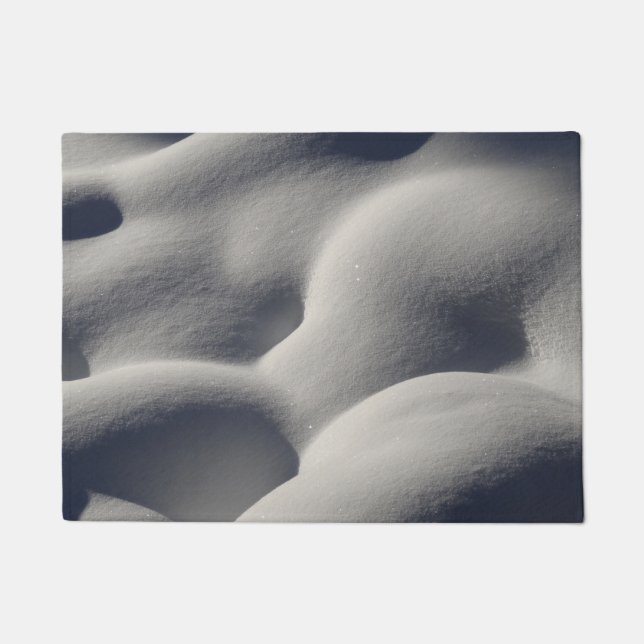 Paillasson Nature Abstraite des monticules de neige mousseuse (Devant)