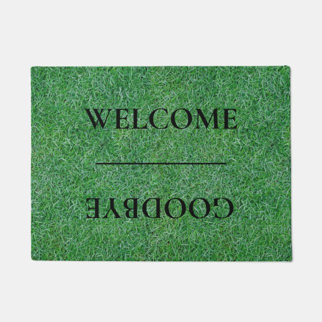 Paillasson Nature Vert vert vert vert vert Zen Bienvenue Adie (Devant)