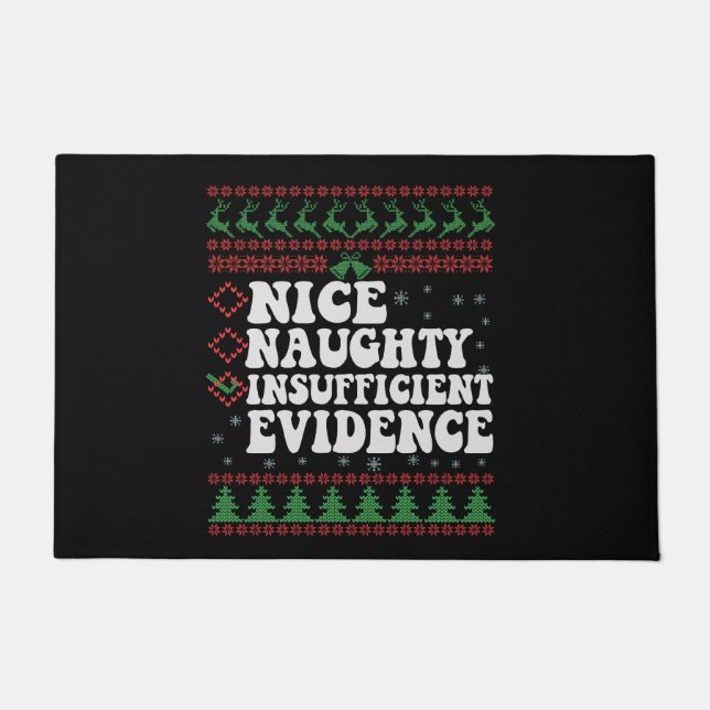 Paillasson Naughty Et Nice Insuffisance Évid Drôle Mauvais No (Devant)