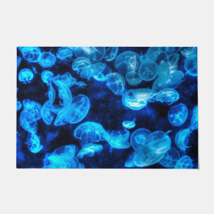 Paillasson Nautique Blue Jellyfish Marine Life