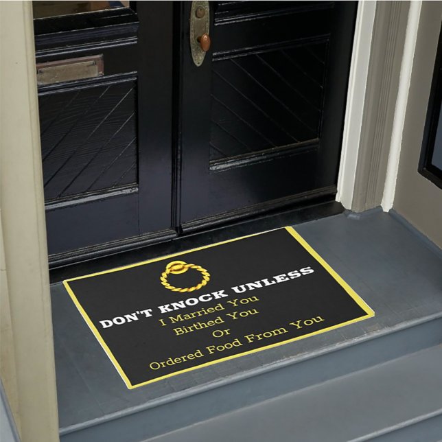 Paillasson Ne pas frapper le mât de porte (Créateur téléchargé)