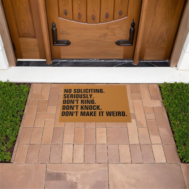 Paillasson No Soliciting Don’t Make It Weird (De plein air)