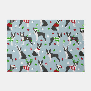 Paillasson Noël Boston Terrier