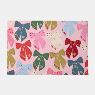 Paillasson Noël Bows Coquette rose