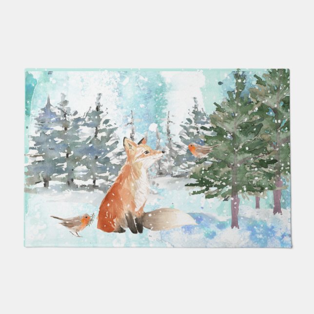 Paillasson Noël de la renard boisée (Devant)