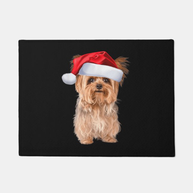 Paillasson Noël de Noël de la marionnette du Cube Yorkshire T (Devant)
