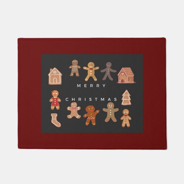 Paillasson Noël de pain d'épice (Devant)