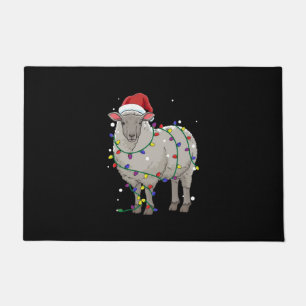 Paillasson Noël des moutons amusants   Cadeau du Père Noël