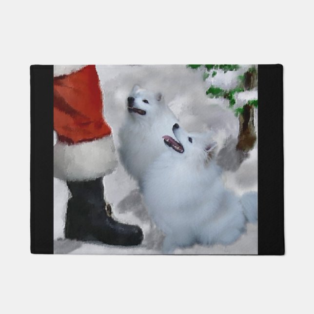 Paillasson Noël Eskimo Chien américain (Devant)