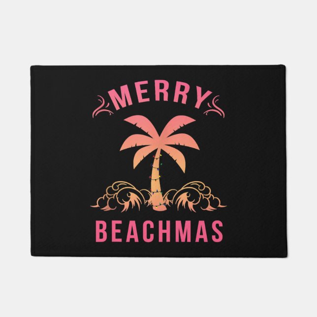 Paillasson Noël Juillet Plage Côtière Joyeux Palm Beachmas Be (Devant)