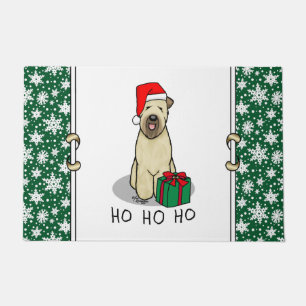 Paillasson Noël Père Noël Wheaten Terrier (blé 1b2) mignonne