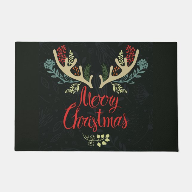 Paillasson Noël Porte de Noël Antlers Mooy Noël (Devant)
