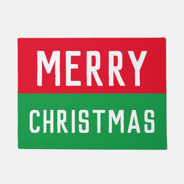 Paillasson Noël rouge et vert (Devant)