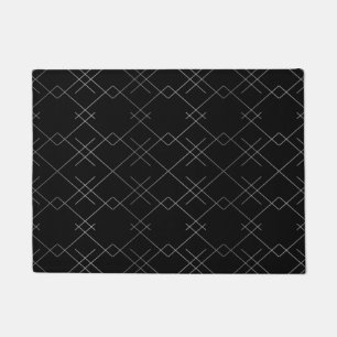 Paillasson Noir argenté, cool, élégant, simple motif moderne