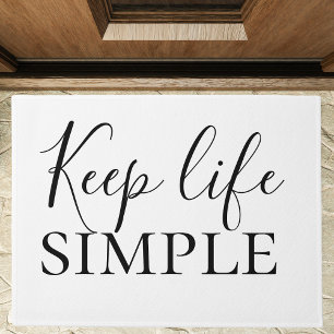 Paillasson Noir moderne Conserver la vie Simple Citation