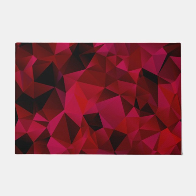 Paillasson Noir rouge, polygonal (Devant)