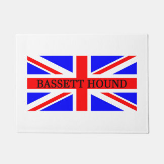 Paillasson nom basset hound sur drapeau