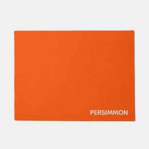 Paillasson Nom de couleur rouge persimon
