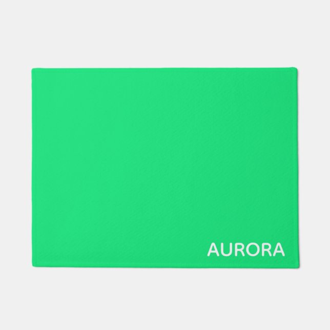 Paillasson Nom de couleur verte Aurora (Devant)