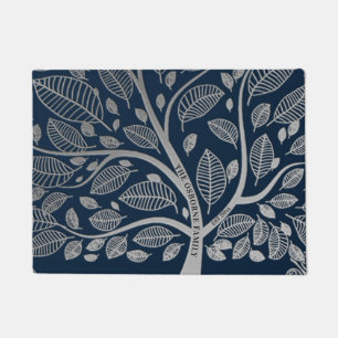 Paillasson  Nom de famille Arbre gris bleu Feuille généalogie