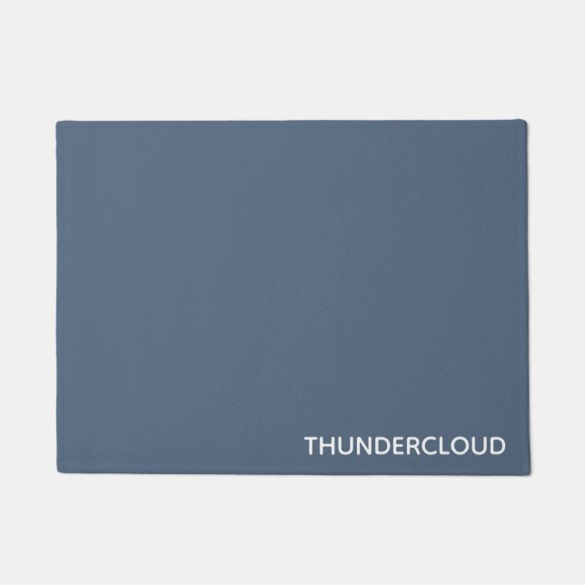 Paillasson Nom de la couleur gris-bleu du nuage-tonnerre (Devant)