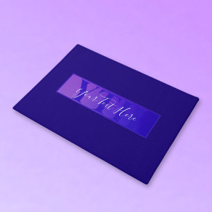 Paillasson Nom de script élégant moderne & Monogram Ombre Pur