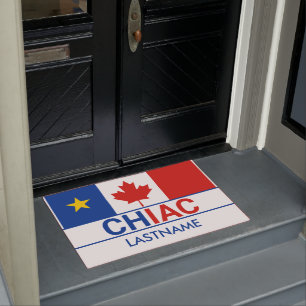 Paillasson Nom du drapeau canadien acadien de Chiac