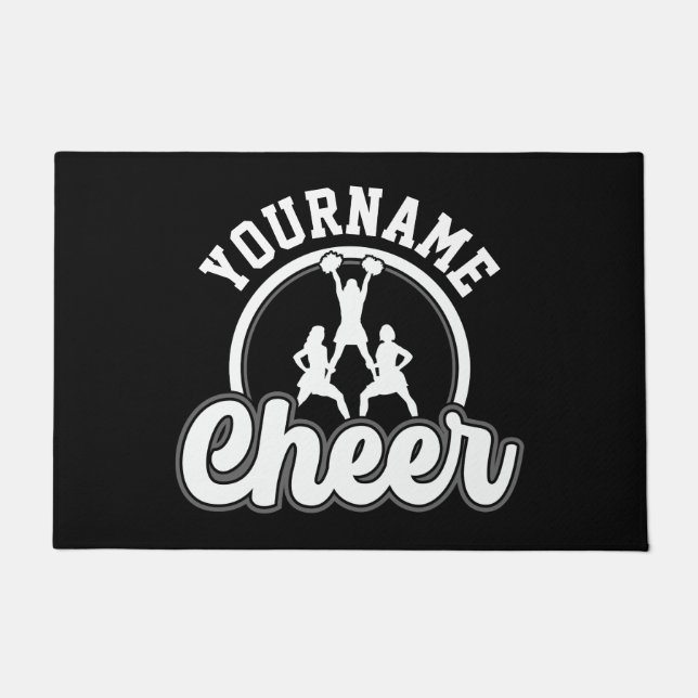 Paillasson NOM personnalisé Cheer Team Varsity Pom-pom girl (Devant)