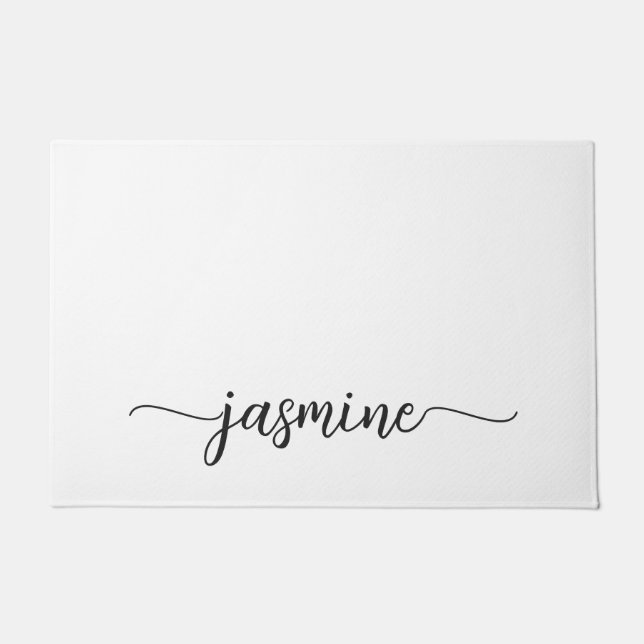 Paillasson Nom personnalisé en écriture simple et féminine av (Devant)