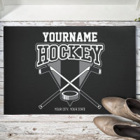 NOM Personnalisé Joueur de hockey Stick Puck Team