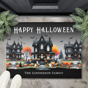 Paillasson Nom personnalisé Joyeux Halloween