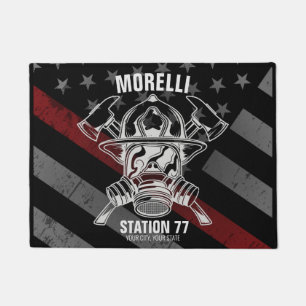 Paillasson Nom personnalisé Pompier Station du service d'ince