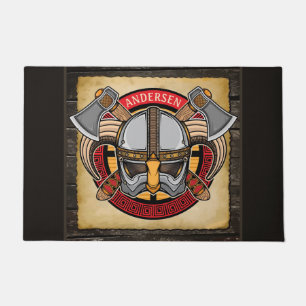 Paillasson Nordic Viking Warrior AJOUTER NOM Norse Ax Norseme