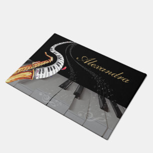 Paillasson Note de musique de piano saxophone de luxe personn