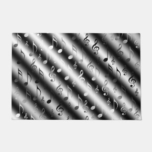 Paillasson note, musique, metal, sheet music, band, clef