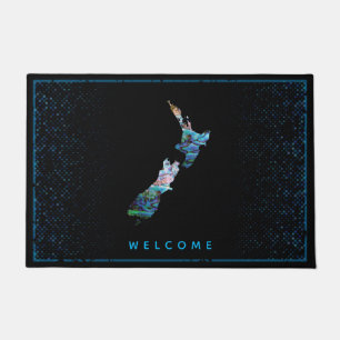 PAILLASSON NOUVELLE ZÉLANDE CARTE SIMPLE PAUA DOORMAT