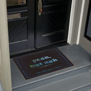 PAILLASSON NOUVELLE-ZÉLANDE YEAH, MAIS NAH KIWI PAUA DOORMAT